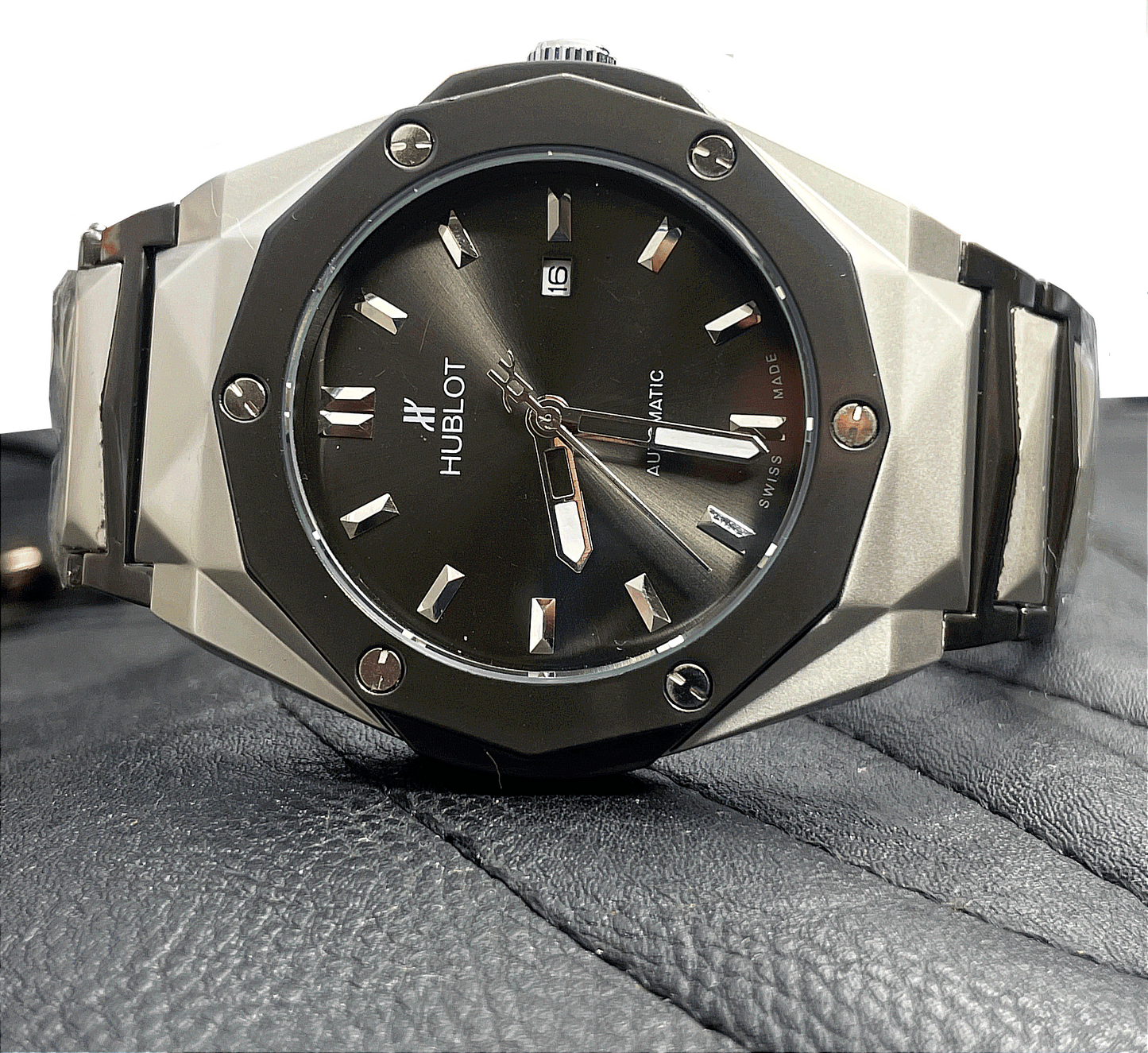 Hublot Multi Diamond Cut Skeleton Watch